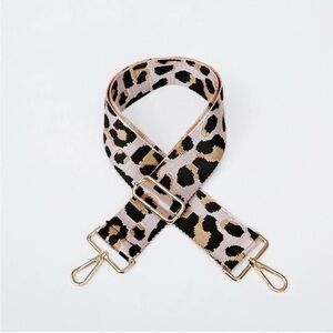 Leopard Guitar Strap Crossbody/Shoulder/Bucket/Purse/Tote - Gold Hardware